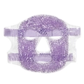 Purple gel bead cold and hot therapy face mask with adjustable elastic straps - Double-sided PVC Face Mask / Purple