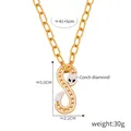 Elegante collana con ciondolo a serpente dorato con diamanti e catena a graffetta - Collana Oro