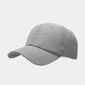 Close-up of light gray quick-dry baseball cap with reinforced stitching on the brim - Adjustable / Light Gray