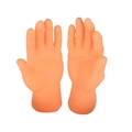 Miniature skin-colored silicone finger hands for cat massage and interactive pet playing - A Pair of Hands