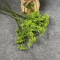 Green artificial gypsophila flower bouquet with multiple stems for home decor - Green