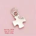 Ciondolo a croce in lega d'argento lucido accessorio per gioielli DIY 18x11mm minimo - Ciondolo a Croce d'Argento / Argento
