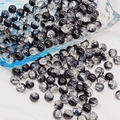 Macro view of 8mm black and white crackle glass beads for DIY jewelry making - 8mm / Black & White