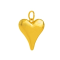 Polished 18k gold plated heart-shaped stainless steel pendant with smooth metallic luster - Heart (Pendant Only)