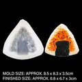 Molde de silicona B292 para bolas de arroz caseras con textura de grano real - B292 / Transparente