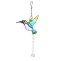 Coloured hummingbird suncatcher with crystal prism beads and hanging glass ball - Multicolor Hummingbird-Transparent Lighting Ball