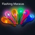 Set of six colorful LED glowing sand hammers for parties in neon plastic finish - Flash Transparent Sand Ball Color Random