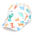 Casquette de baseball blanche pour enfants avec motifs dinosaures colorés et Roar - 52-54cm / Blanc Roar Dinosaure Imprimé (#17)