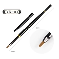 Professionele zwarte nail art penseel YX-03 met fijne vezels en 0,7 cm brede punt - Nagel Visvormige Rasterborstel YX03