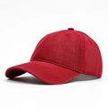 Gorra de béisbol clásica en rojo intenso de algodón lavado con visera curva y estilo liso - Ajustable / Rojo