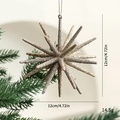 Champagne gold starburst Christmas ornament 12cm for holiday tree decoration - Spiky Star / Champagne Gold