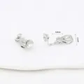 Silver-plated U-shaped clip-on earring converters for DIY jewelry making, 21mm size - Type 8 Pearl Cup Triangle Clip White Gold