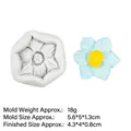 Moule en silicone fleur frangipanier pour fondant et chocolat DIY blanc de 18g - Style Tournesol (A348) / Gris