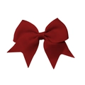 Handmade burgundy grosgrain ribbon swallowtail bow hair clip for children - Burgundy