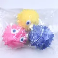 Set of three colorful soft octopus squeeze toys in yellow, pink, and blue colors - Bath Dolphin 3pcs