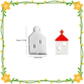 Church shape castle silicone mold for DIY candles and plaster crafts, 9.6cm tall size - Hollow House 008 (Twin Tower Church) / White