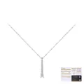 Collana a Y in argento 925 con pendente in moissanite e certificato GRA - Moissanite da 0,5 ct / Argento sterling 925