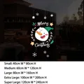 Guide des tailles de stickers de fenêtre de Noël pour décoration festive en verre de maison - SDHZUV-15A Bonhomme de neige flocon (Merry Christmas) / Petit (40x80cm)