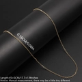 0.16cm wide gold stainless steel DIY link chain necklace with 45+5cm length - Fine Loop Chain 1.6mm Width