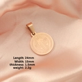 Roségouden Sint-Benedictus medaille hanger met 24mm lengte voor DIY sieraden - 18K Roségoud Verguld
