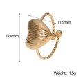 Detailed size specifications for the gold heart ring with measurements and weight details - Gold