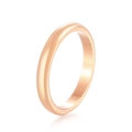Anillo minimalista de acero inoxidable oro rosa con un acabado liso y brillante - US 5 / Oro rosa
