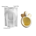 Silicone mold for mouse head candle holder and storage jar with size dimensions - Large
