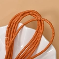 Macro shot of 2x4mm orange cylinder turquoise spacer beads for DIY jewelry making - 2*4mm (Approx. 150 Pcs/Strand) / Orange