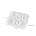 Translucent silicone mold for DIY earrings featuring six floral pendant shapes with sizes - 6-Cavity Scalloped Edge Pendant (3389) / Translucent White