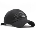 Casquette de baseball classique en coton noir avec broderie New York 199X style vintage - Réglable / Noir