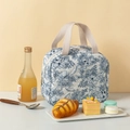 Bolsa de maquillaje acolchada con flores para almacenamiento de viaje y cosméticos hoy - 24*11.5*21cm / Flor Azul