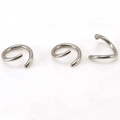 Silver stainless steel open jump rings for DIY jewelry making and ear piercing accessories - 0.6*4mm / Steel