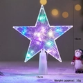 Estrella de Navidad LED de 18cm con luz de colores en plástico transparente - 15cm Lineal Luz de Color