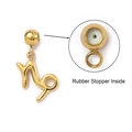 Gold Capricorn pendant with rubber stopper inside showing internal structure - Capricorn (YF321-10) / Gold