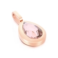 Elegant rose gold water drop pendant featuring a large faceted pink crystal gemstone - Rose Gold Pink Water Drop (KP100779-K)