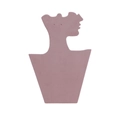 Pink velvet mannequin silhouette jewelry stand for necklace and earring display - Pink