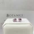Elegant 925 sterling silver stud earrings with oval pink zirconia in a four-prong setting - Pink Diamond Pigeon Egg Four-prong Earrings Led-135