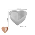 Stampo in silicone a cuore diviso per candele in resina e contenitori, altezza 5.2 cm - Stampo per vaso di fiori a mezzo cuore