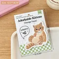 Foglietti adesivi gatto arancione con fiocco blu, 30 fogli, misura 10.5x14cm - 1# Toast all'Arancia