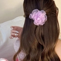 Barrette à cheveux élégante en tissu violet sur cheveux pour un style esthétique de rêve - Violet
