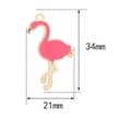 Colgante de flamenco rosa y oro, tamaño 34mm de alto por 21mm de ancho para DIY - Flamenco Rosa