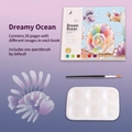 Dream Ocean watercolor painting kit for kids with 20 pages, brush and palette - Dream Ocean (With Brush + Palette)