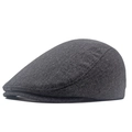 Gorra clásica de color gris marengo con textura tejida y ajuste regulable para hombre - Ajustable / gris oscuro