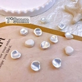 Detalle de perlas blancas barrocas irregulares de 7x9mm para decoración de uñas de arte - Blanco (7*9mm)