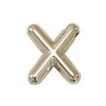 Pendentif lettre X en acier inoxydable doré poli pour création de bijoux DIY - Lettre X