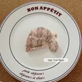 Pink and beige tweed mini hat Christmas ornament accessory, sized 7cm by 8cm - Mini Hat-04 (Pink Gold)