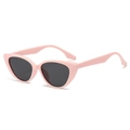 Occhiali da sole cat-eye rosa da donna con lenti grigio scuro e montatura alla moda - Montatura Rosa Lente Grigia