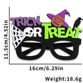 Halloween bril met paarse toenaarshoed, spinnenweb en Trick or Treat slogan - Pompoen Heksenhoed Raaf