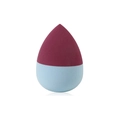 Spugna per trucco bicolore bordeaux e azzurro per sfumare il fondotinta in modo impeccabile - Forma a Goccia Spliced / Combinato Rosso Vino Blu
