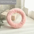 Ghirlanda donut rosa in peluche renna 25cm per decorazioni natalizie casa - 25CM Anello Rosa